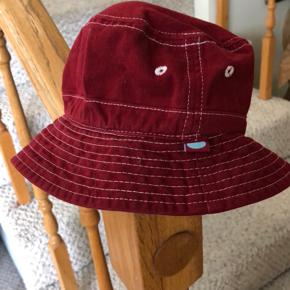 City Threads Red Bucket Hat 2T-3T